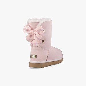 Ugg Customizable Bailey Bow Short Women Classic Boots Pink (3685OWQAN)